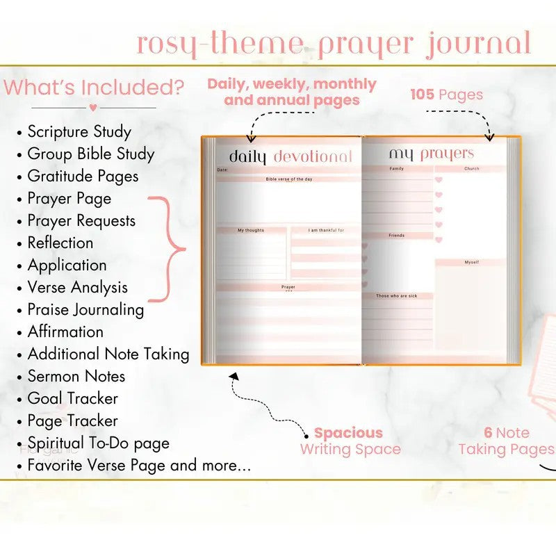 Prayer Diary Gratitude Notebook