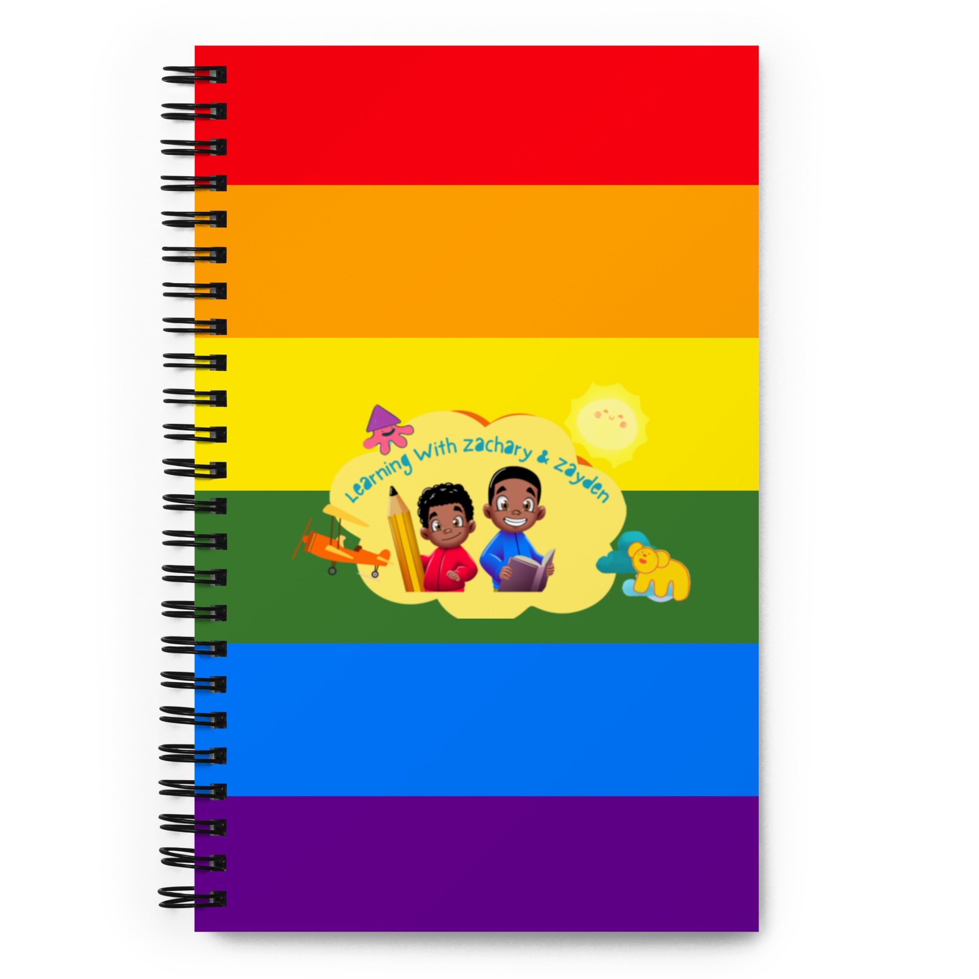 Learning With Zachary & Zayden Spiral Notebook